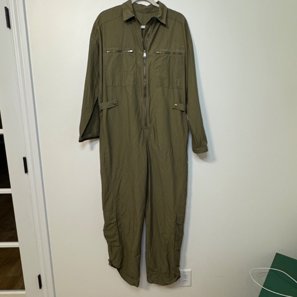 Free People Movement Mesmerize Me Utility Coveralls - Olive Green | Size S - Picture 2 of 12